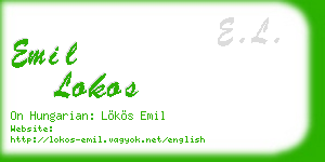 emil lokos business card